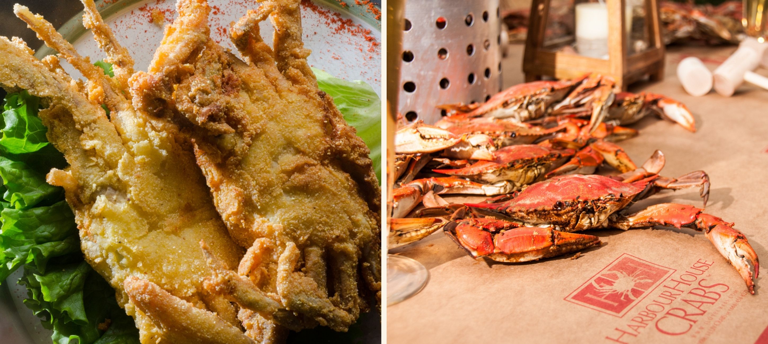 hard shell and soft shell crabs from Harbour House Crabs